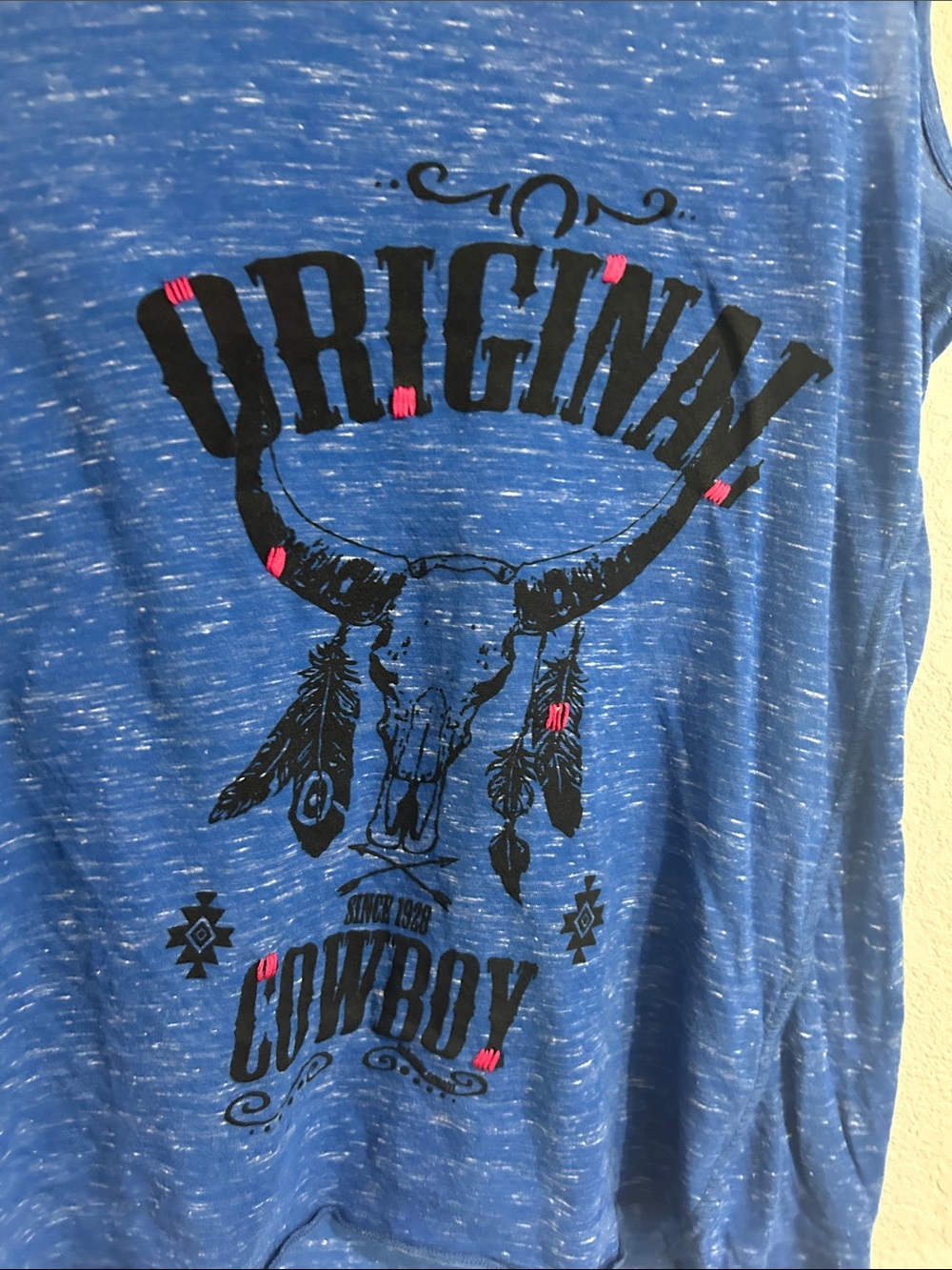 Original Cowboy Graphic Tank - Blue
